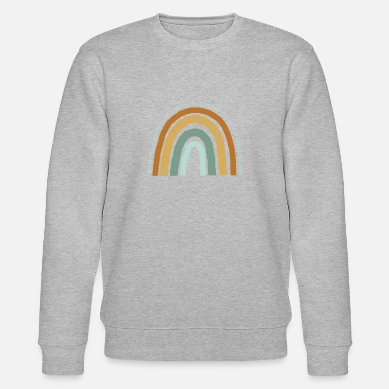 Boho Regenbogen - Stanley/Stella Unisex Bio-Sweatshirt CHANGER  - Grau meliert
