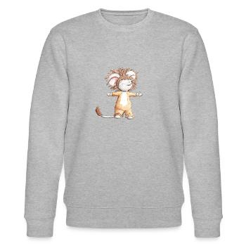 Déguisement de souris lion - Sweat bio CHANGER Stanley/Stella Unisexe - gris chiné - Devant - Nik (191cm) & Marisol (170cm)