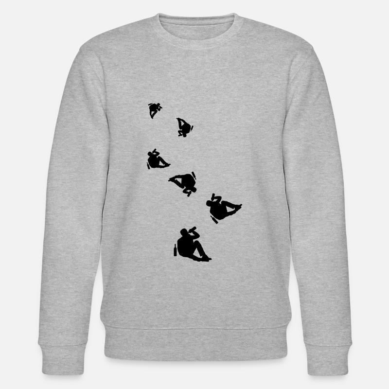 Drinking alcohol man - Stanley/Stella CHANGER Unisex Organic Sweatshirt - heather grey