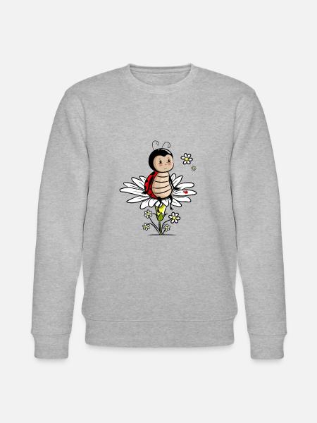 Marienkaefer on flower - Stanley/Stella CHANGER Unisex Organic Sweatshirt - heather grey