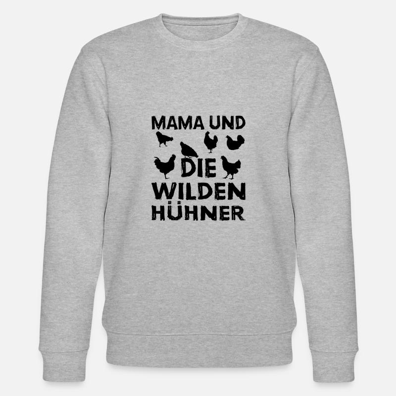 Hühner Mama - Stanley/Stella Unisex Bio-Sweatshirt CHANGER  - Grau meliert
