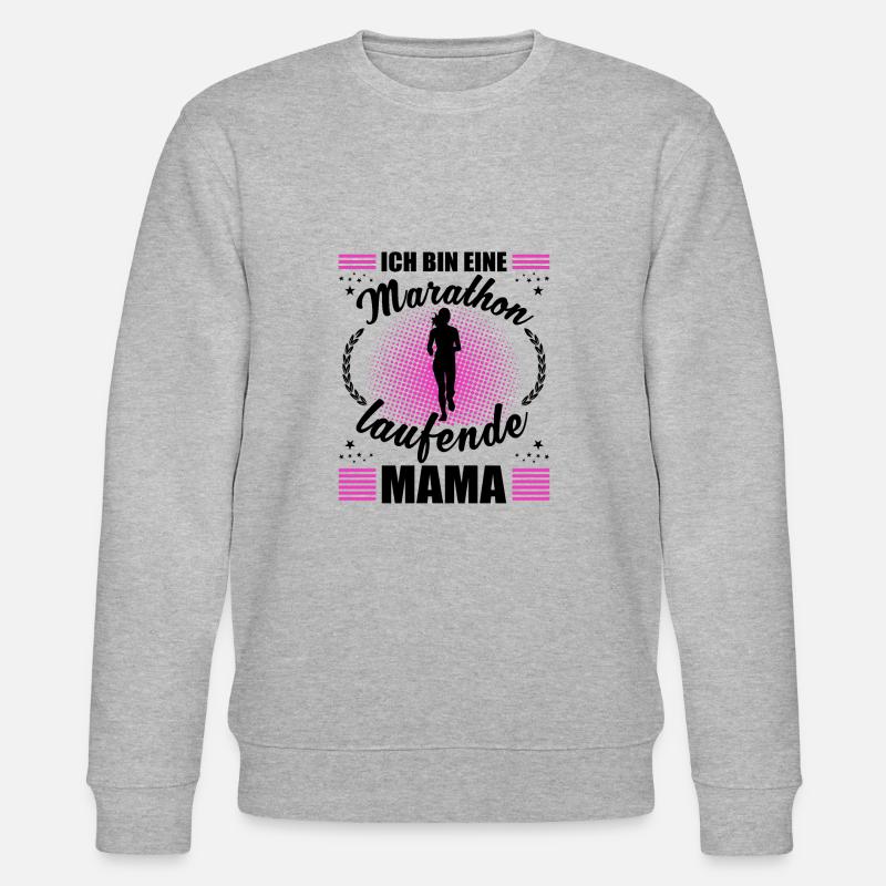 Marathon Mama - Stanley/Stella Unisex Bio-Sweatshirt CHANGER  - Grau meliert