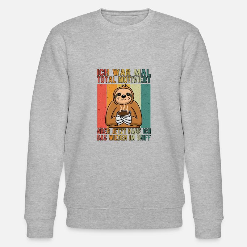 Faultier schlafen - Stanley/Stella Unisex Bio-Sweatshirt CHANGER  - Grau meliert