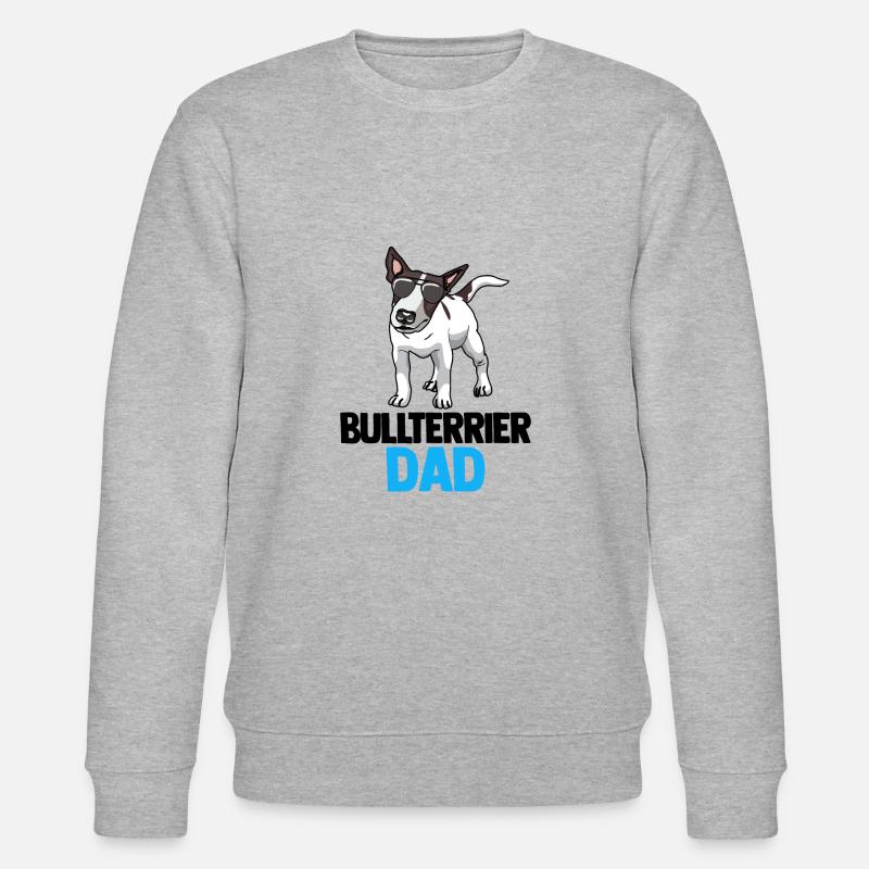 Bullterrier Dad - Stanley/Stella Unisex Bio-Sweatshirt CHANGER  - Grau meliert