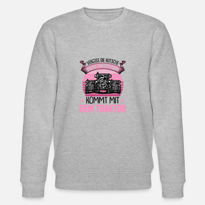 Traktor Mädchen - Stanley/Stella Unisex Bio-Sweatshirt CHANGER  - Grau meliert