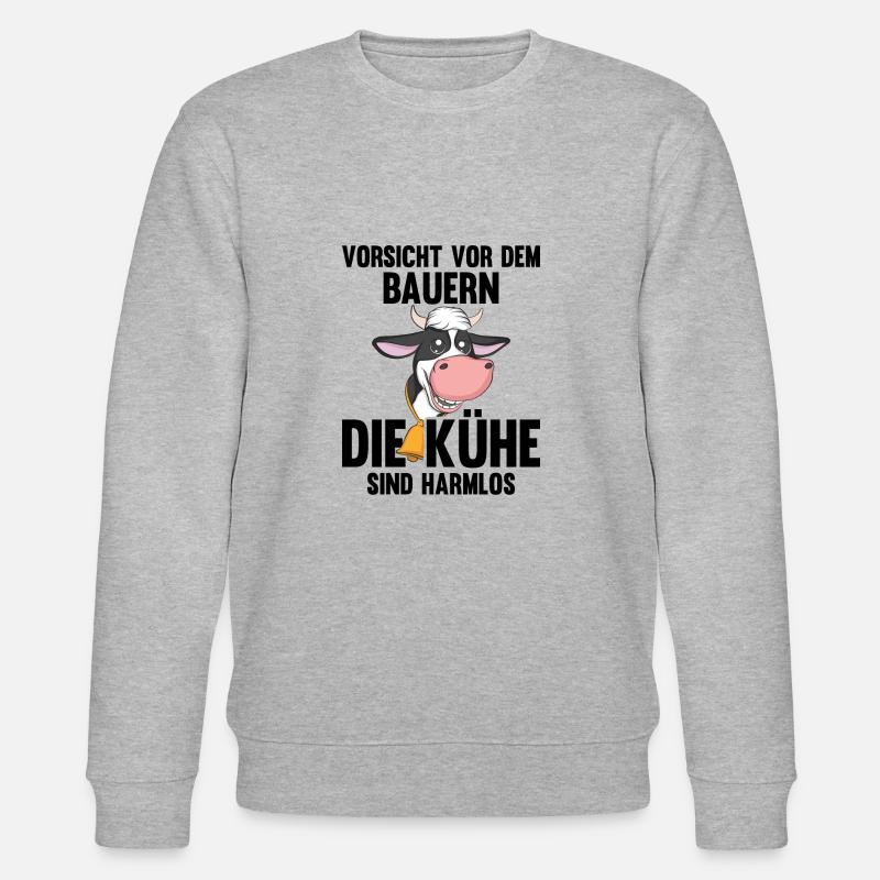 Kuh - Stanley/Stella Unisex Bio-Sweatshirt CHANGER  - Grau meliert