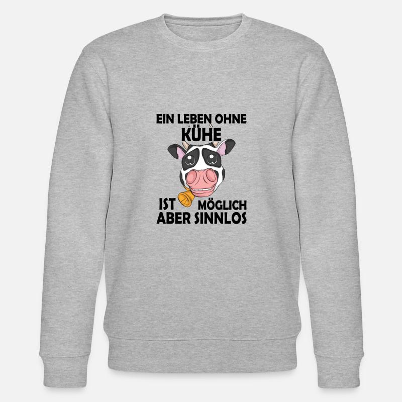 Kuh - Stanley/Stella Unisex Bio-Sweatshirt CHANGER  - Grau meliert