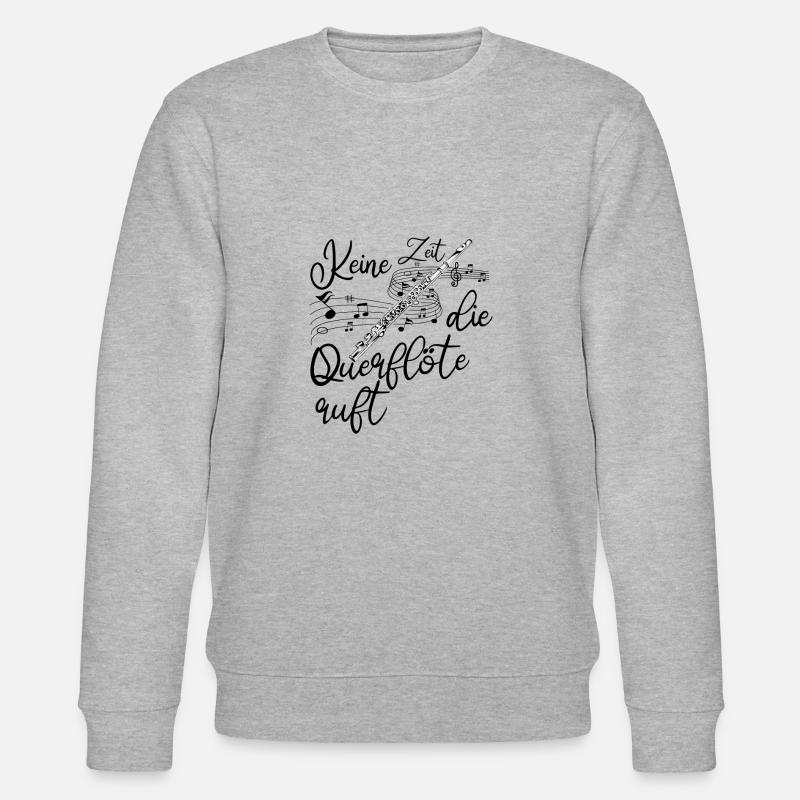 Querflöte - Stanley/Stella Unisex Bio-Sweatshirt CHANGER  - Grau meliert