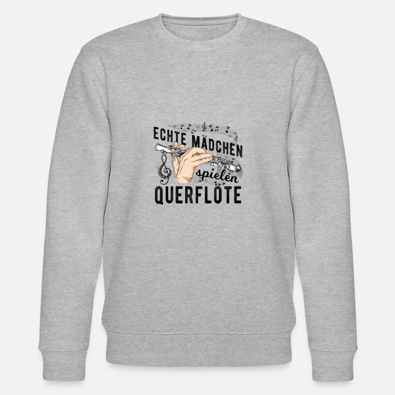 Querflöte - Stanley/Stella Unisex Bio-Sweatshirt CHANGER  - Grau meliert