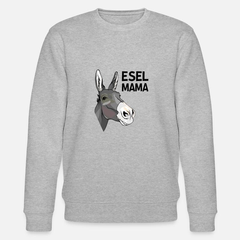 Bauer Esel - Stanley/Stella Unisex Bio-Sweatshirt CHANGER  - Grau meliert