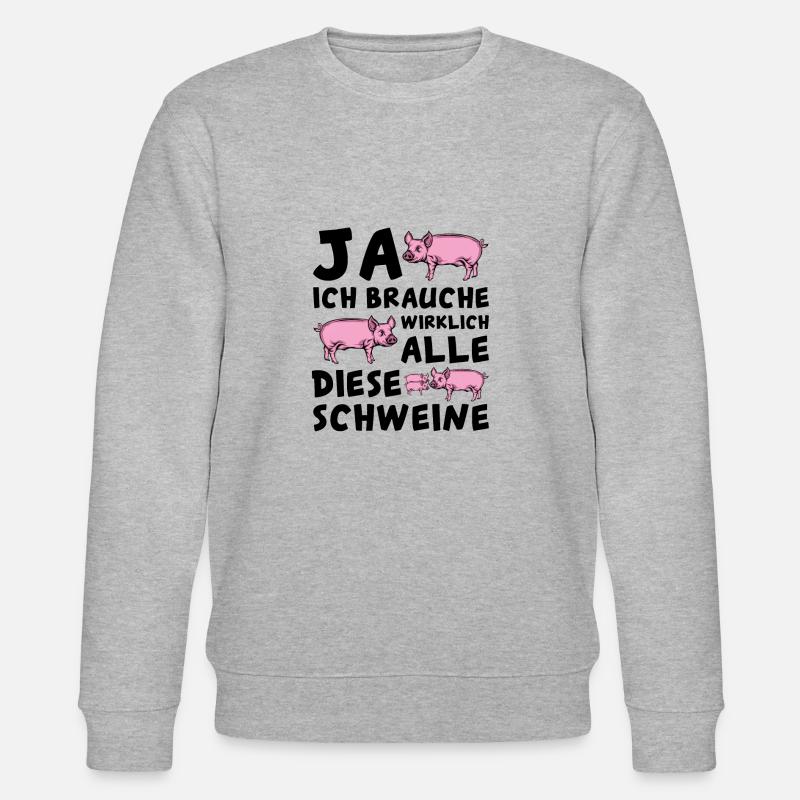 Schwein - Stanley/Stella Unisex Bio-Sweatshirt CHANGER  - Grau meliert