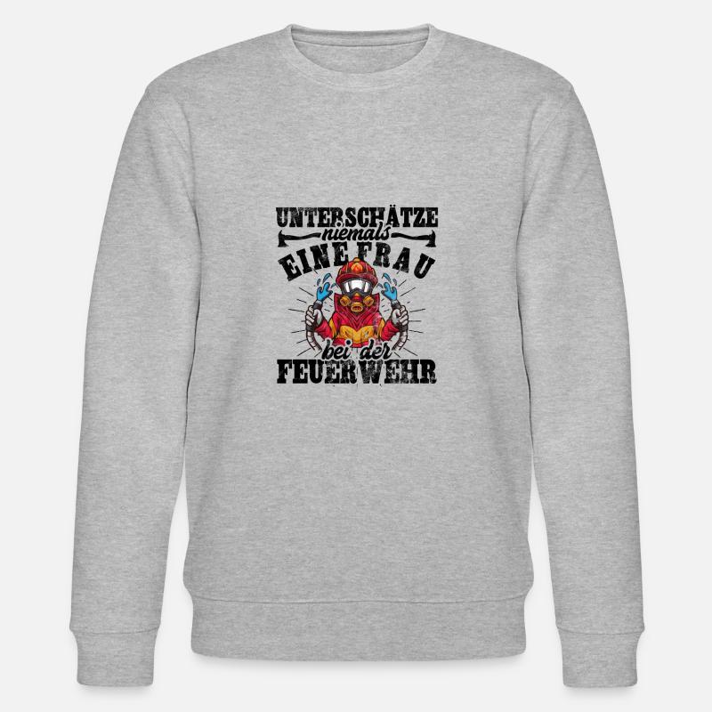 Feuerwehrfrau - Stanley/Stella Unisex Bio-Sweatshirt CHANGER  - Grau meliert