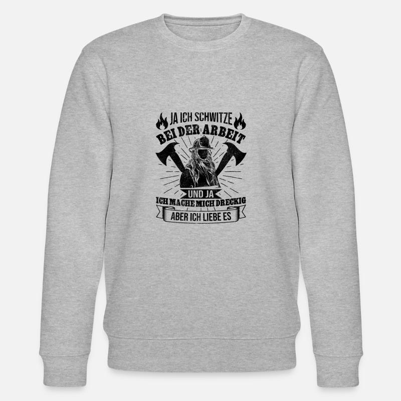 Feuerwehrfrau - Stanley/Stella Unisex Bio-Sweatshirt CHANGER  - Grau meliert