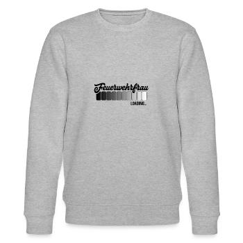 Feuerwehrfrau - Stanley/Stella Unisex Bio-Sweatshirt CHANGER  - Grau meliert - Vorne - Nik (191cm) & Marisol (170cm)