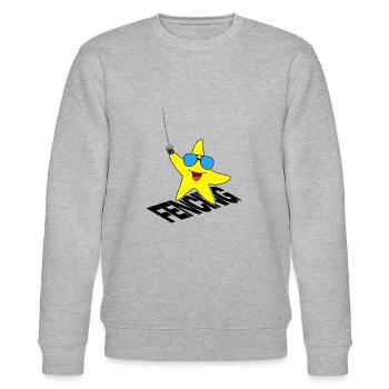 fechten fechter degen florett fencing-star - Stanley/Stella Unisex Bio-Sweatshirt CHANGER  - Grau meliert - Vorne - Nik (191cm) & Marisol (170cm)