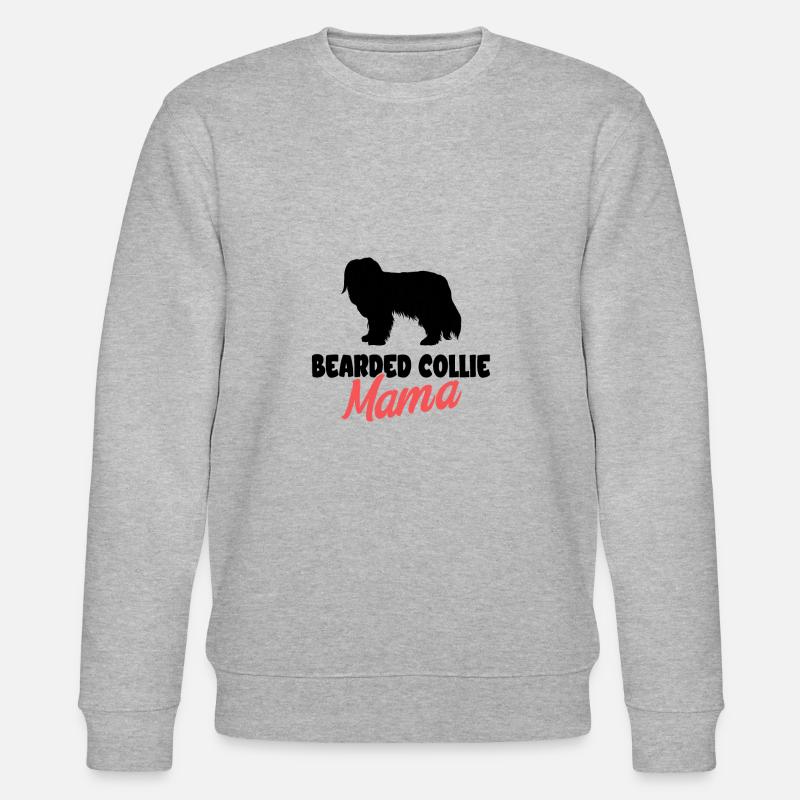 Bearded Collie - Stanley/Stella Unisex Bio-Sweatshirt CHANGER  - Grau meliert