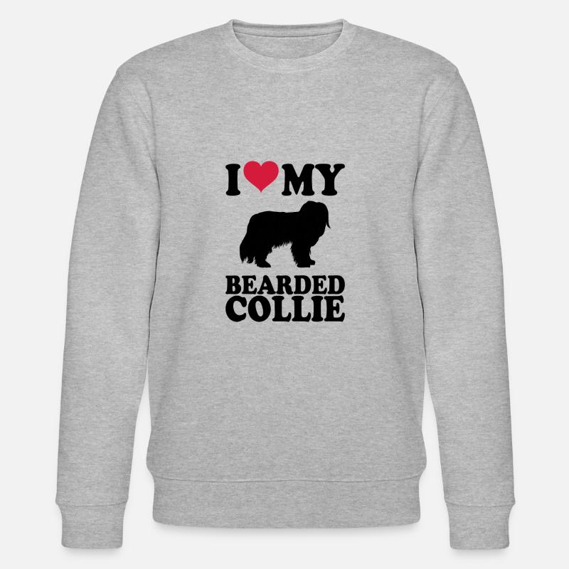 Bearded Collie - Stanley/Stella Unisex Bio-Sweatshirt CHANGER  - Grau meliert