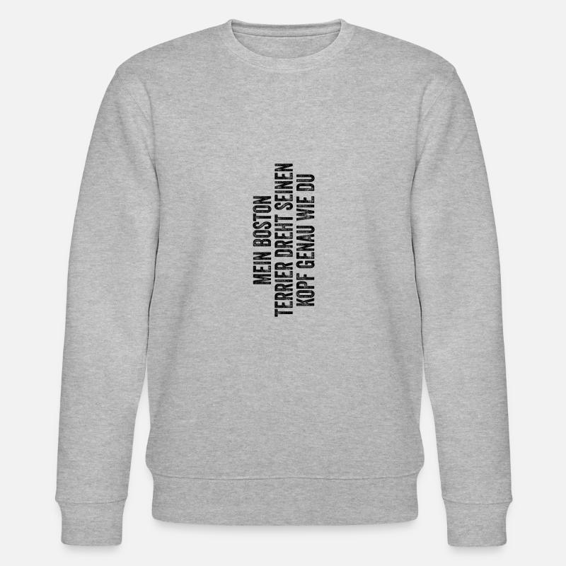 Boston Terrier - Stanley/Stella Unisex Bio-Sweatshirt CHANGER - Grau meliert