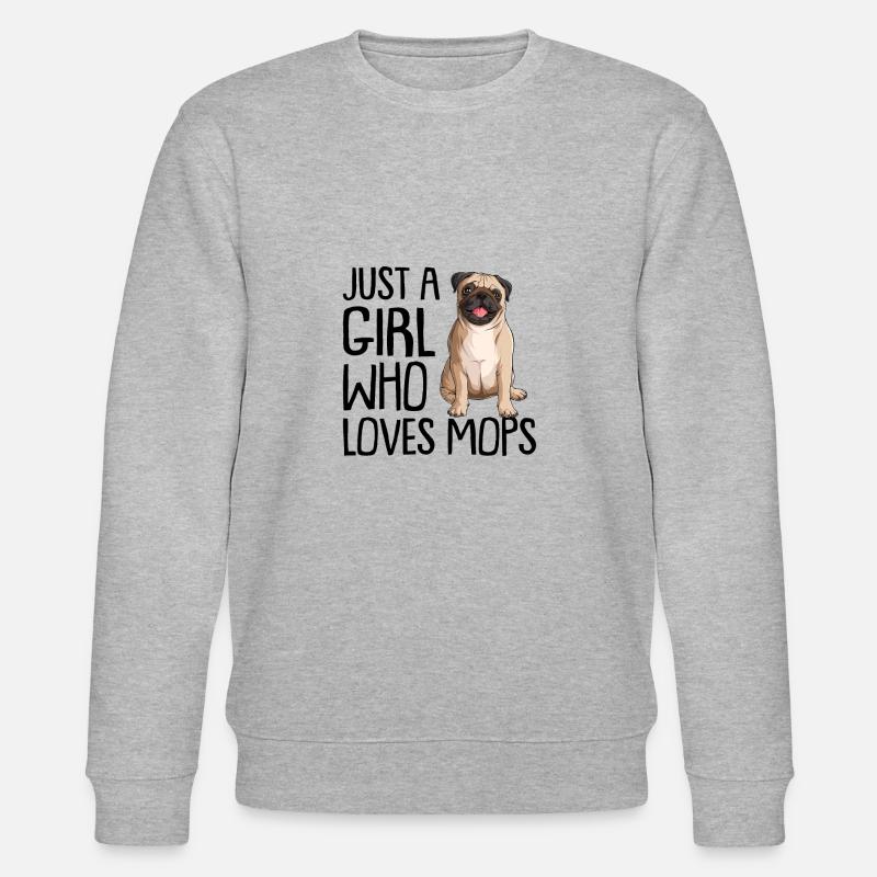 Mops - Stanley/Stella Unisex Bio-Sweatshirt CHANGER  - Grau meliert