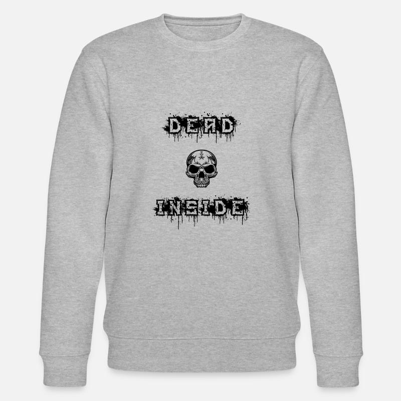 dead inside in black - Stanley/Stella Unisex Bio-Sweatshirt CHANGER  - Grau meliert