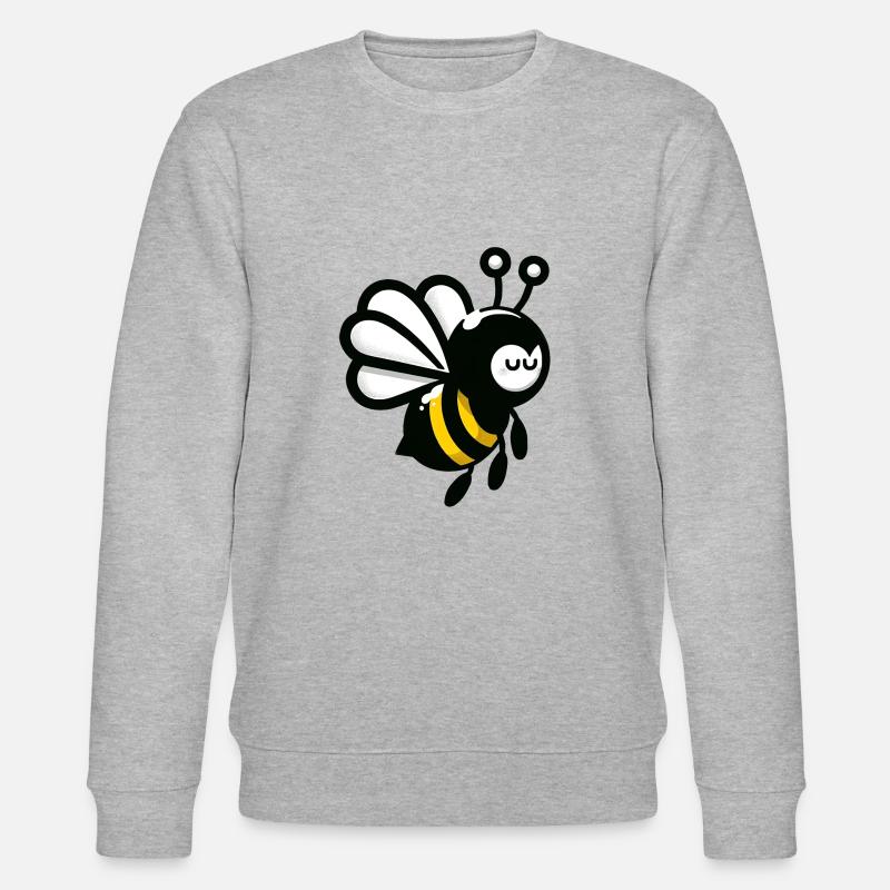 Bee Mine, Valentine - Stanley/Stella Unisex Bio-Sweatshirt CHANGER  - Grau meliert