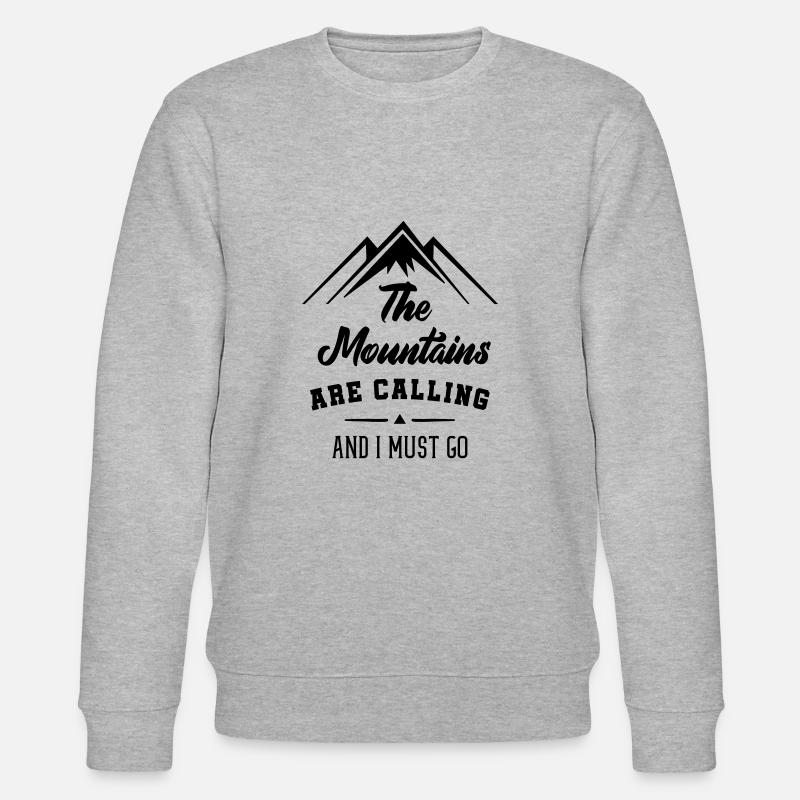 mountains calling i must go - Stanley/Stella CHANGER Unisex Organic Sweatshirt - heather grey