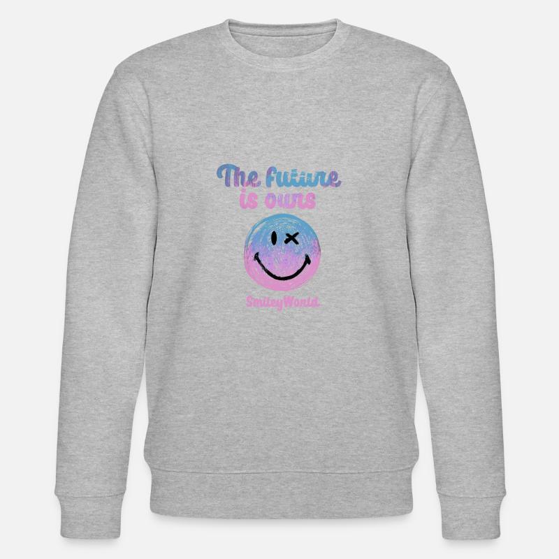 smiley,swfa21,graffiti,malerei,comic,the future is - Stanley/Stella Unisex Bio-Sweatshirt CHANGER  - Grau meliert