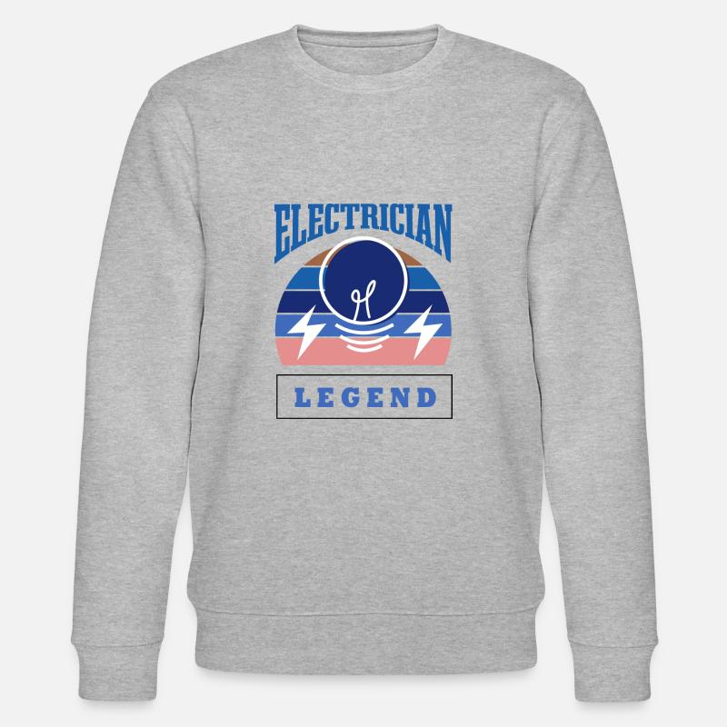 Elektriker Legend Elektroarbeiter Handwerker - Stanley/Stella Unisex Bio-Sweatshirt CHANGER - Grau meliert