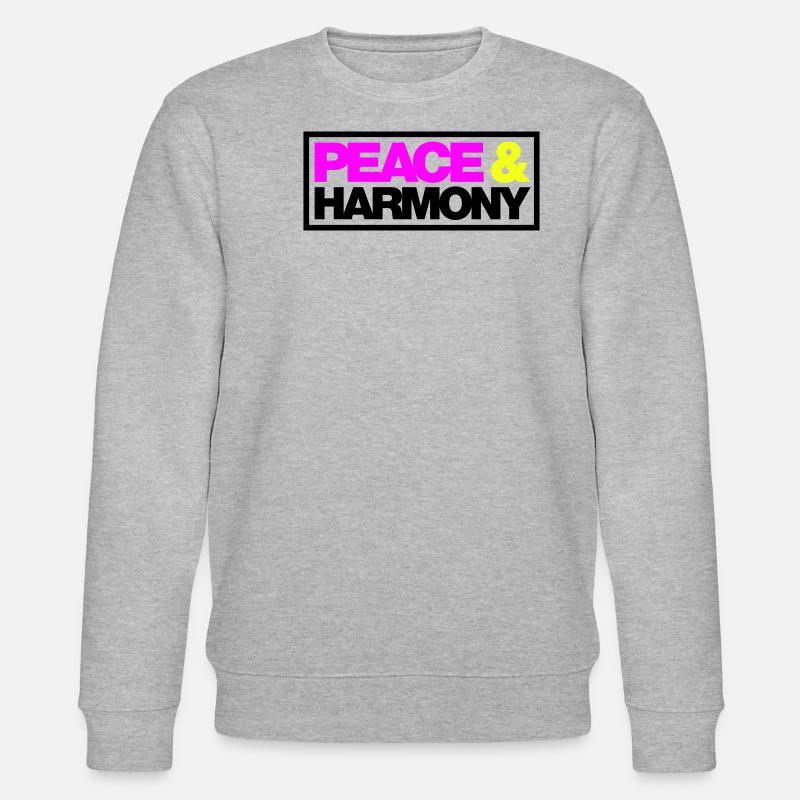 Typo Peace Harmony Contour 3C - Stanley/Stella CHANGER Unisex Organic Sweatshirt - heather grey