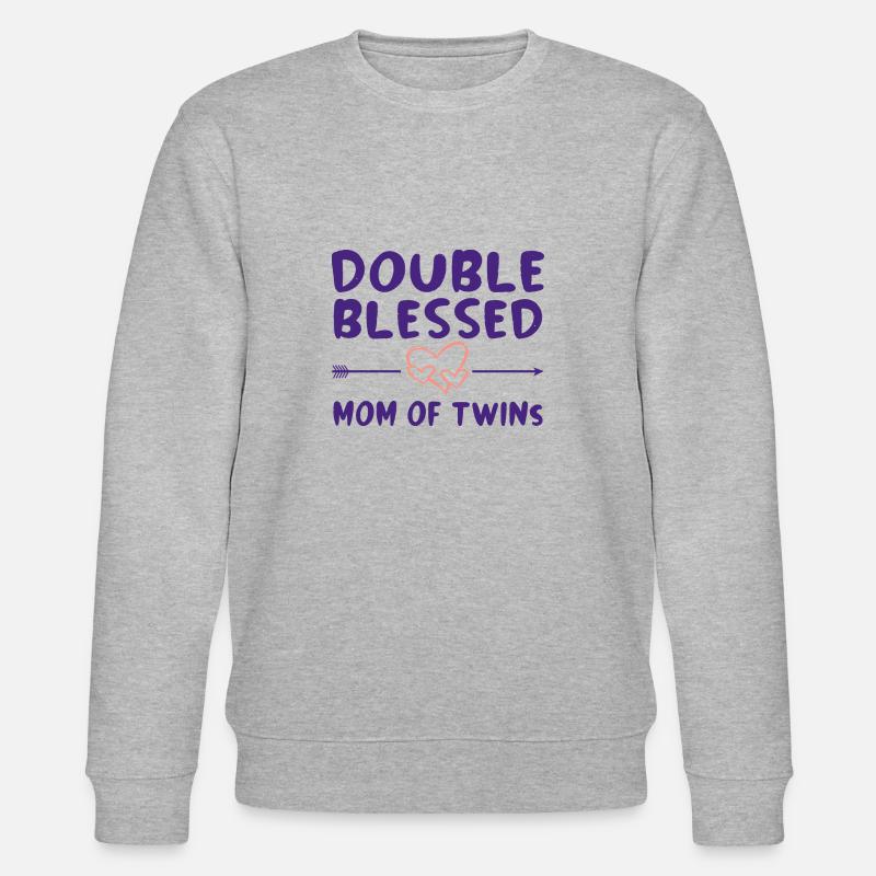Zwillingsmutter Leben Doppelzimmer - Stanley/Stella Unisex Bio-Sweatshirt CHANGER  - Grau meliert