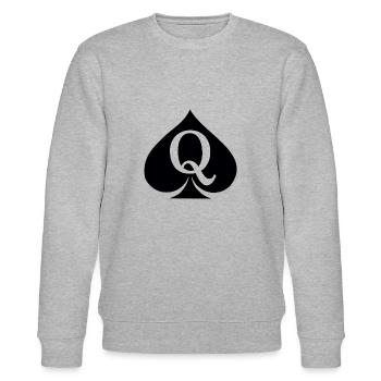 Queen of Spades - Stanley/Stella CHANGER Unisex Organic Sweatshirt - heather grey - Front - Nik (191cm) & Marisol (170cm)