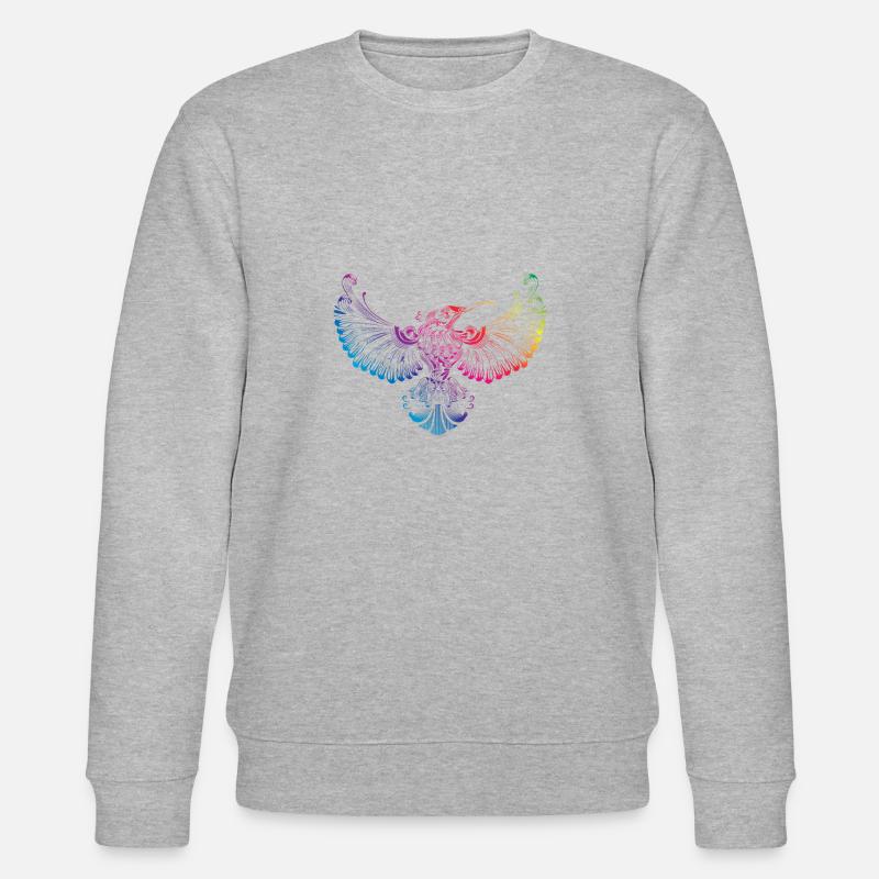 kolibri vogel mandla bunt - Stanley/Stella Unisex Bio-Sweatshirt CHANGER - Grau meliert