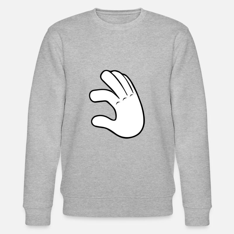 Main faible | Noir / Blanc - Sweat bio CHANGER Stanley/Stella Unisexe - gris chiné