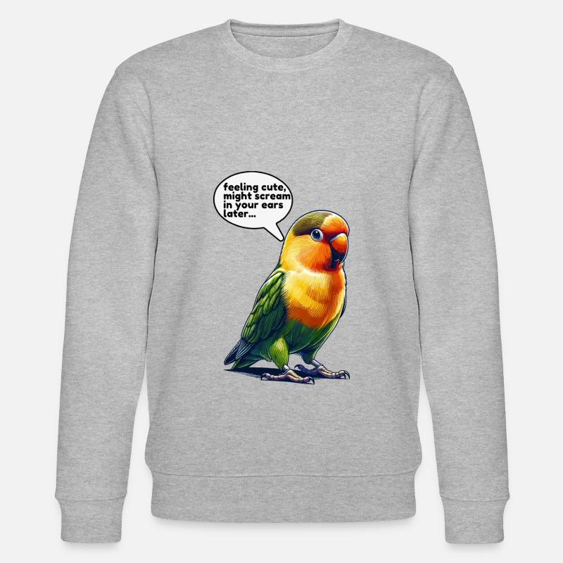 Turteltäubchen lustig - Stanley/Stella Unisex Bio-Sweatshirt CHANGER  - Grau meliert