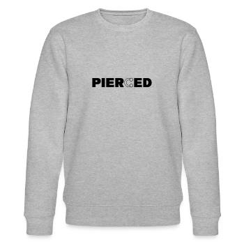 pierced Piercingring Piercer - Stanley/Stella Unisex Bio-Sweatshirt CHANGER  - Grau meliert - Vorne - Nik (191cm) & Marisol (170cm)