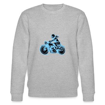 La moto est mon idée cadeau de vélo de loisir - Sweat bio CHANGER Stanley/Stella Unisexe - gris chiné - Devant - Nik (191cm) & Marisol (170cm)