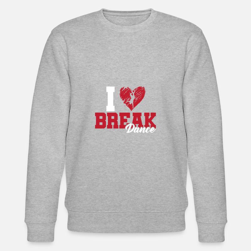 ich liebe breakdance - Stanley/Stella Unisex Bio-Sweatshirt CHANGER  - Grau meliert