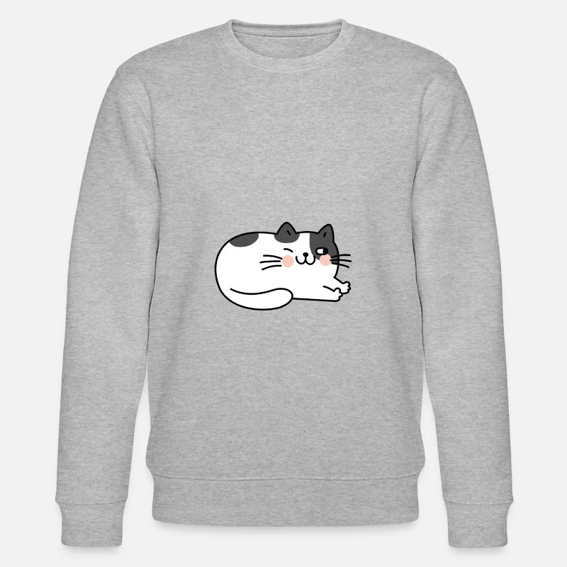 Chat Couché Mignon - Sweat bio CHANGER Stanley/Stella Unisexe - gris chiné