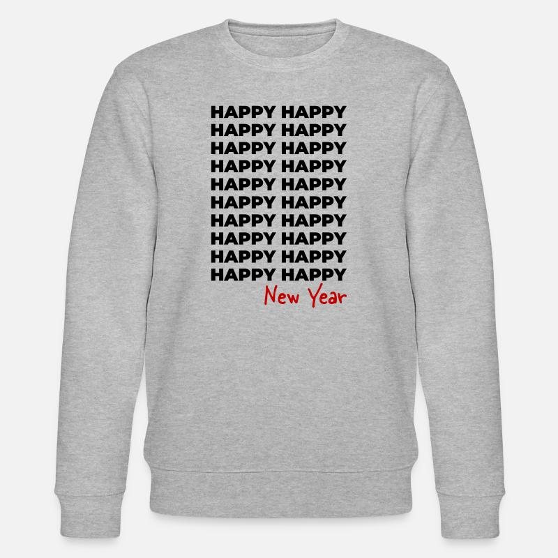 Happy New Year - Stanley/Stella Unisex Bio-Sweatshirt CHANGER  - Grau meliert