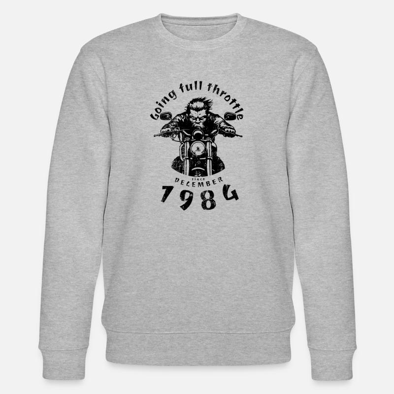 40. Geburtstag Going full throttle since 12/1984 - Stanley/Stella Unisex Bio-Sweatshirt CHANGER  - Grau meliert