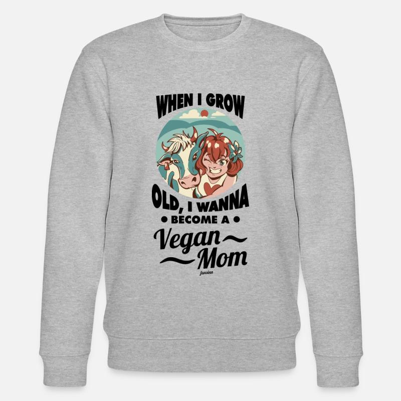 Mädchen wird Veganerin - Stanley/Stella Unisex Bio-Sweatshirt CHANGER  - Grau meliert