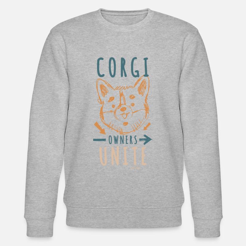 Corgi Hundebesitzer - Stanley/Stella Unisex Bio-Sweatshirt CHANGER - Grau meliert