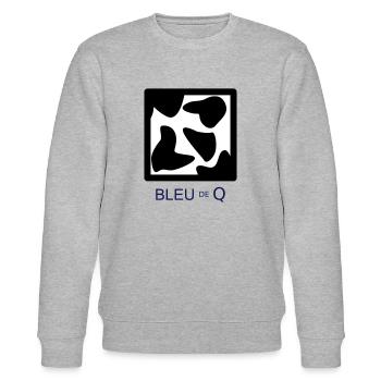 blöde Q - Stanley/Stella Unisex Bio-Sweatshirt CHANGER  - Grau meliert - Vorne - Nik (191cm) & Marisol (170cm)