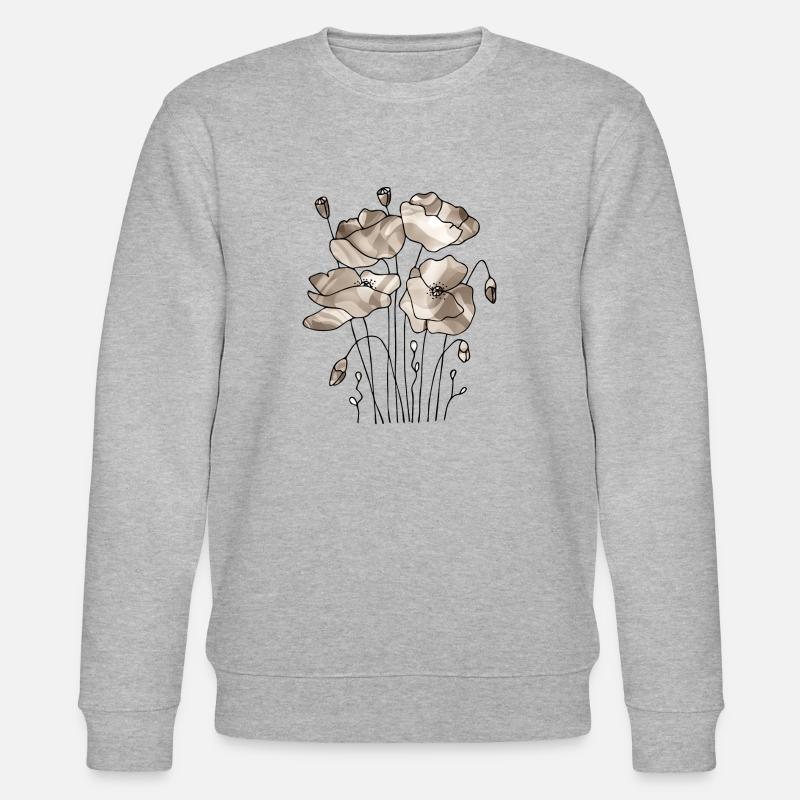 Blumen - Stanley/Stella Unisex Bio-Sweatshirt CHANGER  - Grau meliert