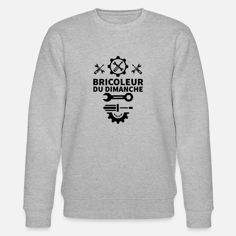 Bricoleur du dimanche 6 - Sweat bio CHANGER Stanley/Stella Unisexe - gris chiné