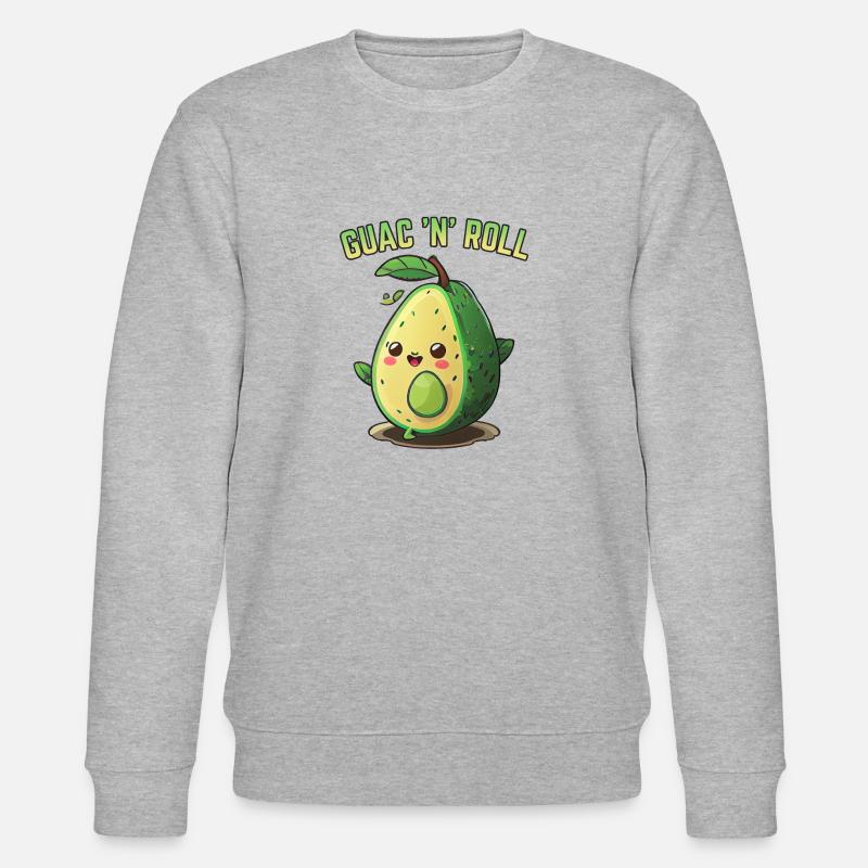Avocado Guac N Roll - Stanley/Stella Unisex Bio-Sweatshirt CHANGER  - Grau meliert