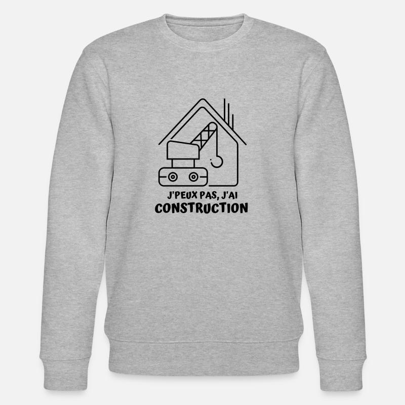 Construction chantier batiment 1 - Sweat bio CHANGER Stanley/Stella Unisexe - gris chiné