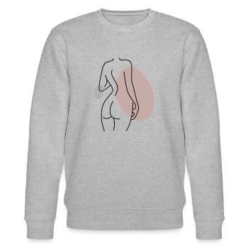 Abstraktes Design Rücken - Stanley/Stella Unisex Bio-Sweatshirt CHANGER  - Grau meliert - Vorne - Nik (191cm) & Marisol (170cm)