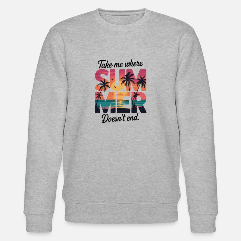 Sommer der nie endet - Stanley/Stella Unisex Bio-Sweatshirt CHANGER  - Grau meliert