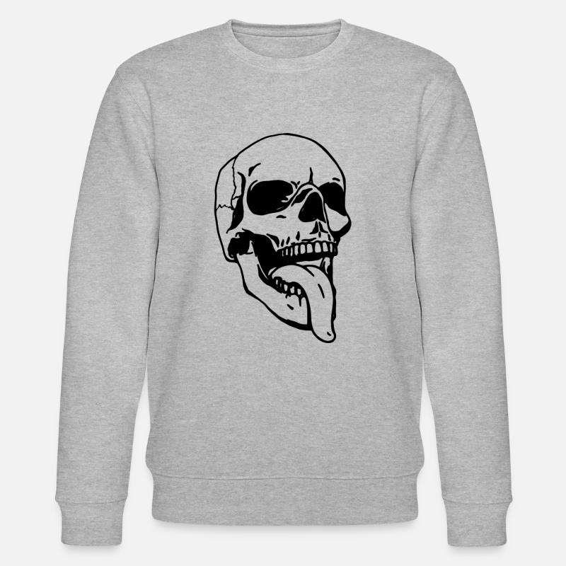 Der Schädel. - Stanley/Stella Unisex Bio-Sweatshirt CHANGER  - Grau meliert